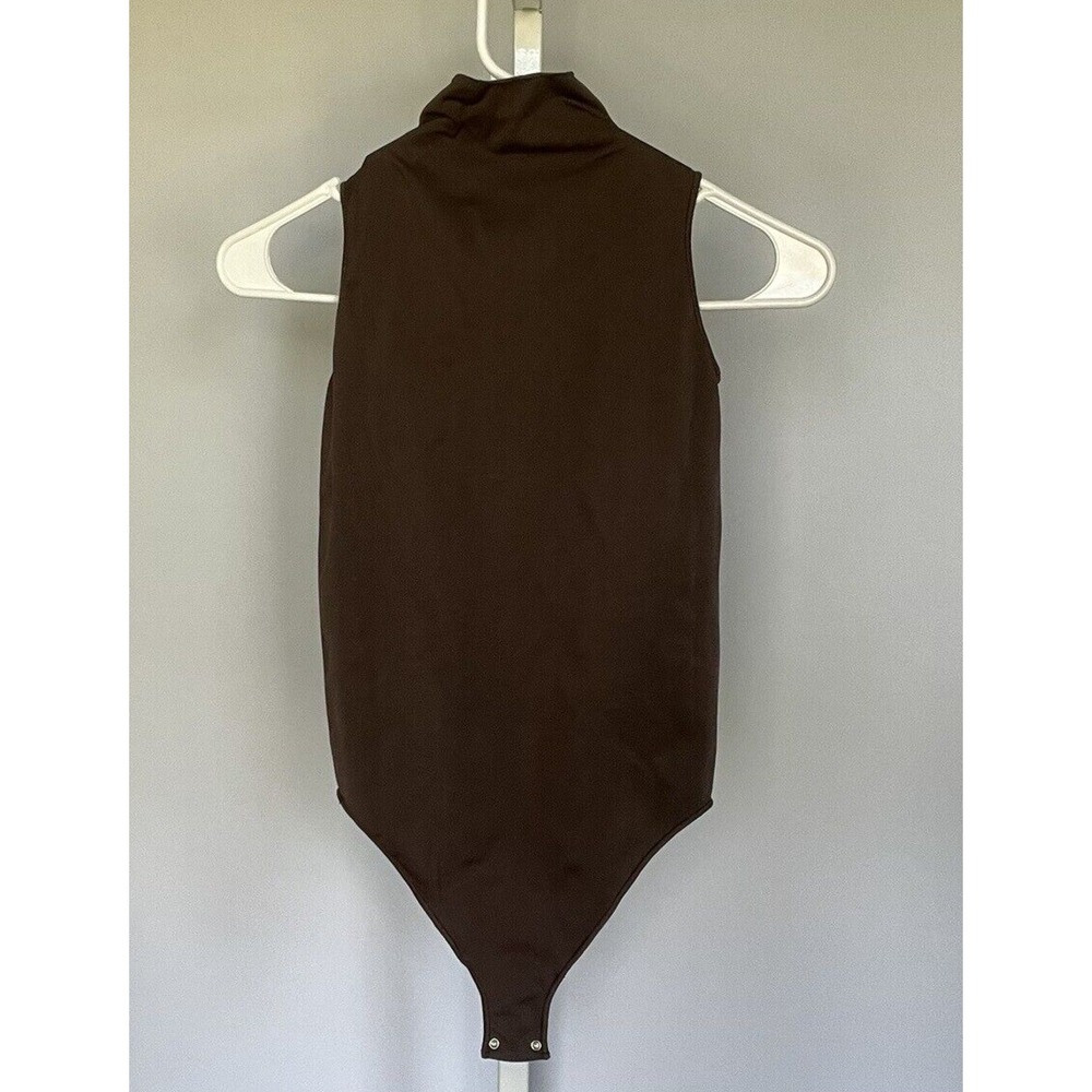 SKIMS Essential Mock Neck Bodysuit Sleeveless Cocoa Brown XXS / XS - Picture 3 of 4